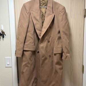 Stafford Men's Camel Double-Breasted Trench Coat Men’s L 46